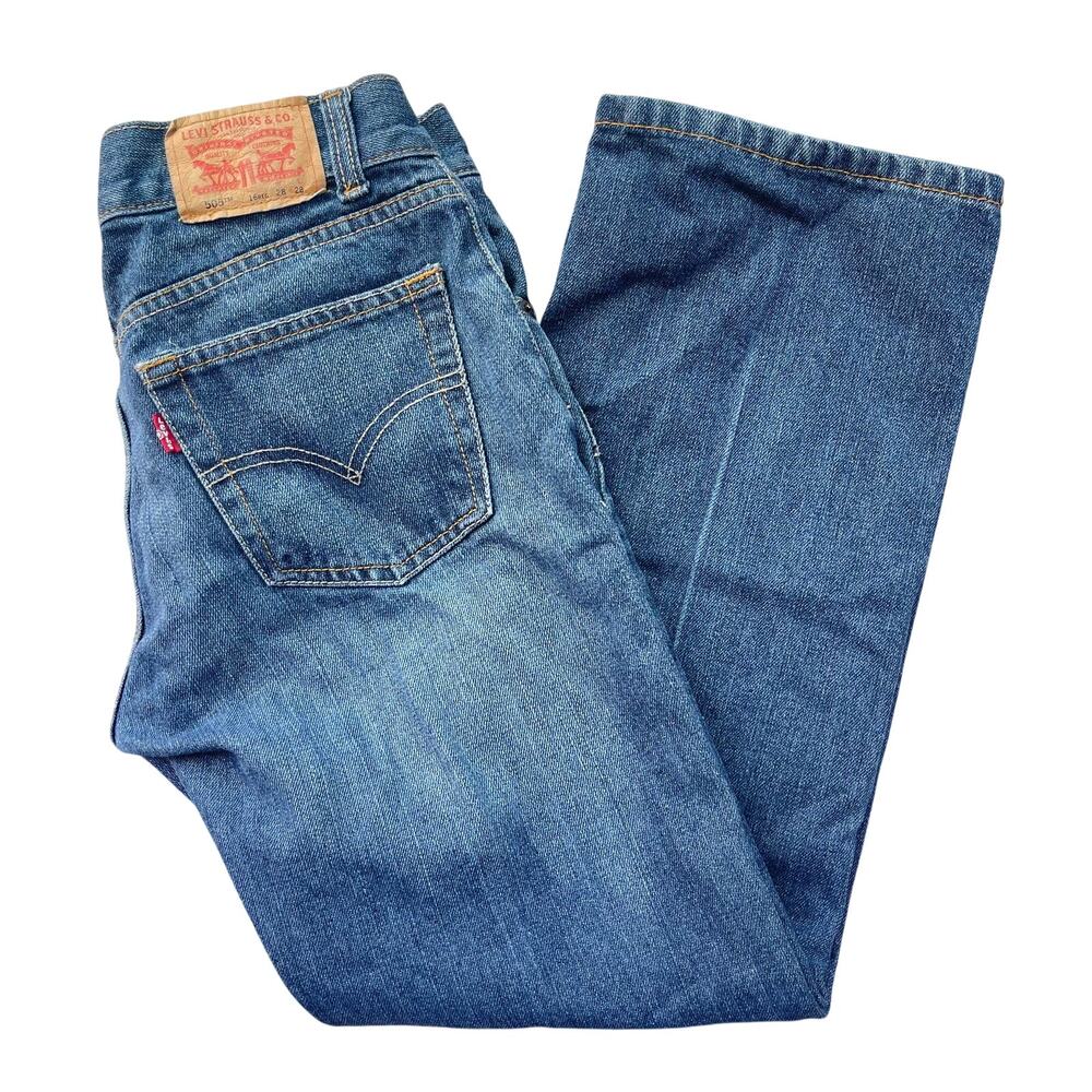 Levi's 505 Youth Straight Leg Jeans Size 16 Regular Medium Blue Wash (W28 x L28)